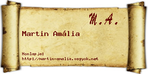 Martin Amália névjegykártya